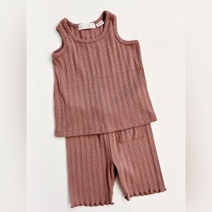 Zara Kids 2-Piece Knit Set - Size 4 - Dusty Rose / Mauve